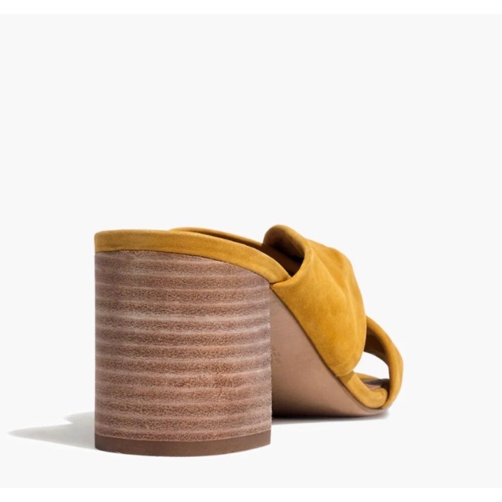 Madewell Mustard Yellow Knotted Suede Mules - Picture 3 of 6